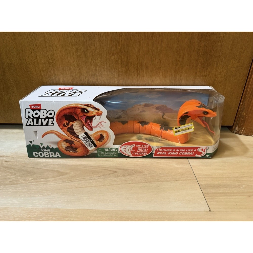 Robo Alive King Cobra Snake Electronic Robot Toy, Realistic Moving by ZURU 3+